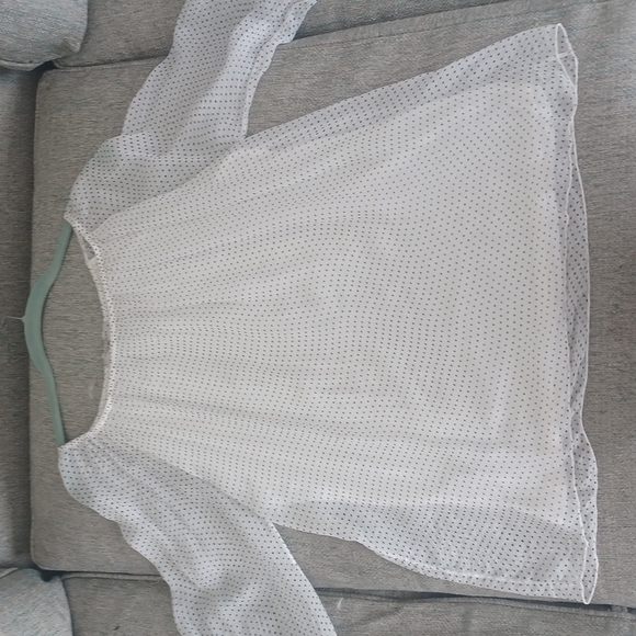 VIOLA BORGHI CHIFFON SILK BLOUSE NWOT POLKA DOT SIZE SMALL - Picture 9 of 9